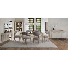 Norman Scandi Oak & Soft Grey 6-8 Extension Dining Table