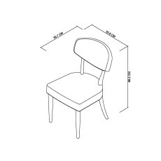 Norman Scandi Oak Upholstered Chairs in Ivory Bonded Leather