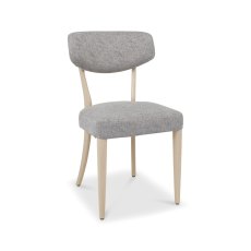 Norman Scandi Oak Upholstered Chairs in Grey Fabric