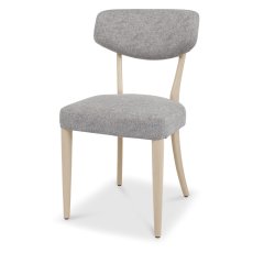 Norman - Scandi Oak Dining Chair in Grey Fabric (Pair)