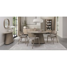 Astra Scandi Oak Ply Back Chair in Ivory Bonded Leather
