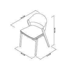 Astra Scandi Oak Ply Back Chair in Grey Fabric