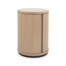 Astra Scandi Oak & Peppercorn Round Lamp Table