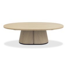 Astra Scandi Oak & Peppercorn Oval Coffee Table