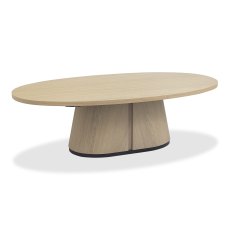 Astra Scandi Oak & Peppercorn Oval Coffee Table