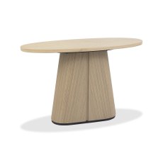 Astra Scandi Oak & Peppercorn Oval Console Table