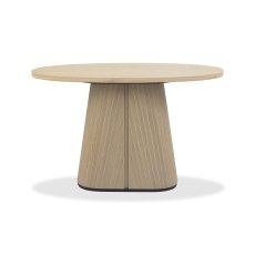 Astra Scandi Oak & Peppercorn Oval Console Table