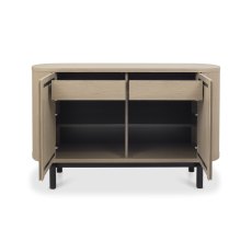 Astra Scandi Oak & Peppercorn Narrow Sideboard