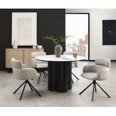 Astra Scandi Oak & Peppercorn Narrow Sideboard