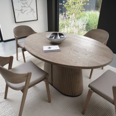 Astra Grey Oiled Oak & Peppercorn 4 Seater Table
