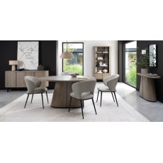 Astra Grey Oiled Oak & Peppercorn 4 Seater Table