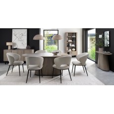 Astra Grey Oiled Oak & Peppercorn 6 Seater Table