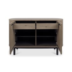 Astra Grey Oiled Oak & Peppercorn Narrow Sideboard