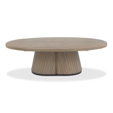 Astra Grey Oiled Oak & Peppercorn Oval Coffee Table