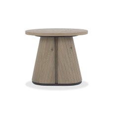 Astra Grey Oiled Oak & Peppercorn Oval Lamp Table