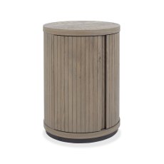 Astra Grey Oiled Oak & Peppercorn Round Lamp Table