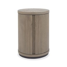 Astra Grey Oiled Oak & Peppercorn Round Lamp Table