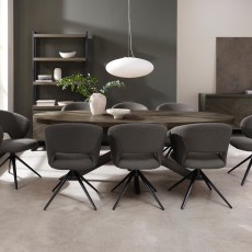 Bosco - Fumed Oak 8 Seater Dining Table Bosco - Fumed Oak 8 Seater Dining Table