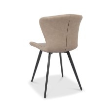 Garcia Stone Vintage Faux Leather Chair with Black Legs