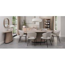 Luca Grey Faux Leather Chairs with Matt Black Legs