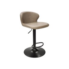 Rosso - Stone Vintage Faux Leather Gas Lift Swivel Barstool with Black Base