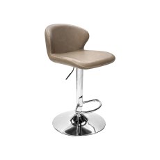 Rosso - Stone Vintage Faux Leather Gas Lift Swivel Barstool with Chrome Base
