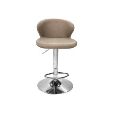 Rosso - Stone Vintage Faux Leather Gas Lift Swivel Barstool with Chrome Base