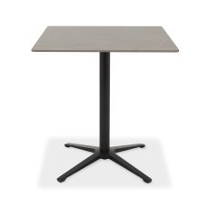 Baxter Grey Ceramic Square Bistro Table with Black Base