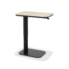 Riley Beige Ceramic Gas Lift Adjustable Sofa Table