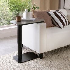 Riley Grey Ceramic Gas Lift Adjustable Sofa Table