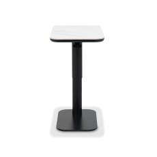 Riley White Ceramic Gas Lift Adjustable Sofa Table