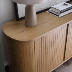 Astra Rustic Oak & Peppercorn Wide Sideboard