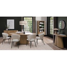 Astra Rustic Oak & Peppercorn 6 Seater Table