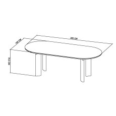 Nova Grey Oiled Oak 6 Seater Table with Monte Blanco Ceramic Top