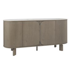 Nova Grey Oiled Oak Wide Sideboard with Monte Blanco Ceramic Top