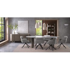 Nova Grey Oiled Oak Open Display Unit
