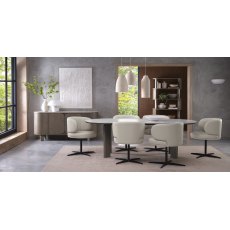 Nova Grey Oiled Oak Open Display Unit