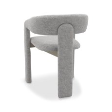 Nova Grey Oiled Oak Upholstered Chair - Grey Fabric
