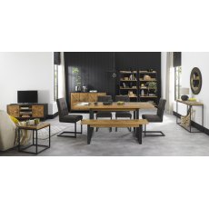 Lowry Rustic Oak Bench