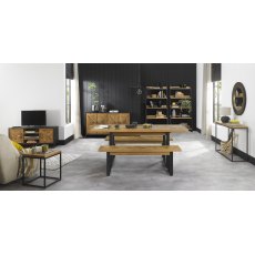 Lowry Rustic Oak Bench