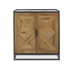 Lowry Rustic Oak Drinks Cabinet