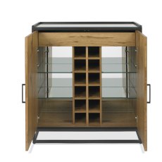 Lowry Rustic Oak Drinks Cabinet