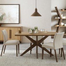 Henley Oak & Light Weathered Oak 4 Seater Table