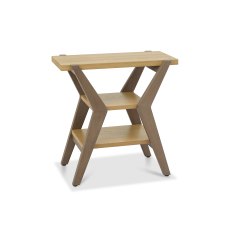 Henley Oak & Light Weathered Oak Side Table