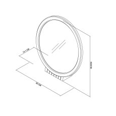 Astra Knotty Oak & Weathered Oak Vanity Mirror