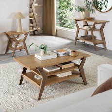 Henley Oak & Light Weathered Oak Lamp Table