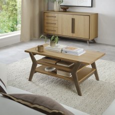 Henley Oak & Light Weathered Oak Coffee Table