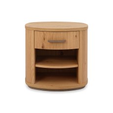 Astra Knotty Oak & Weathered Oak 1 Drawer Bedside Table