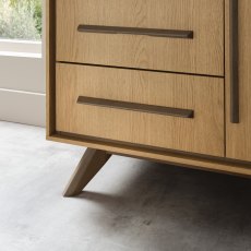 Henley Oak & Light Weathered Oak Narrow Sideboard