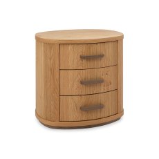 Astra Knotty Oak & Weathered Oak 3 Drawer Bedside Table